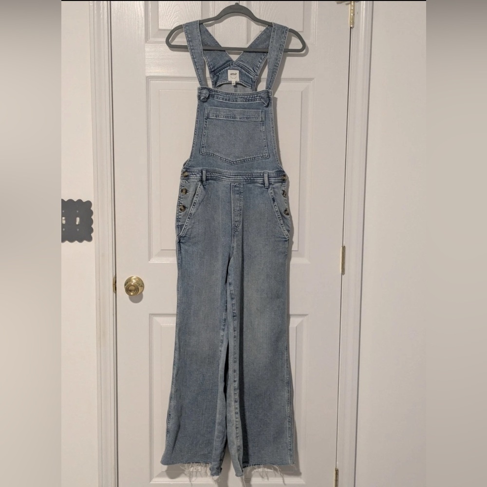 Aerie Light Blue Denim Overalls size M